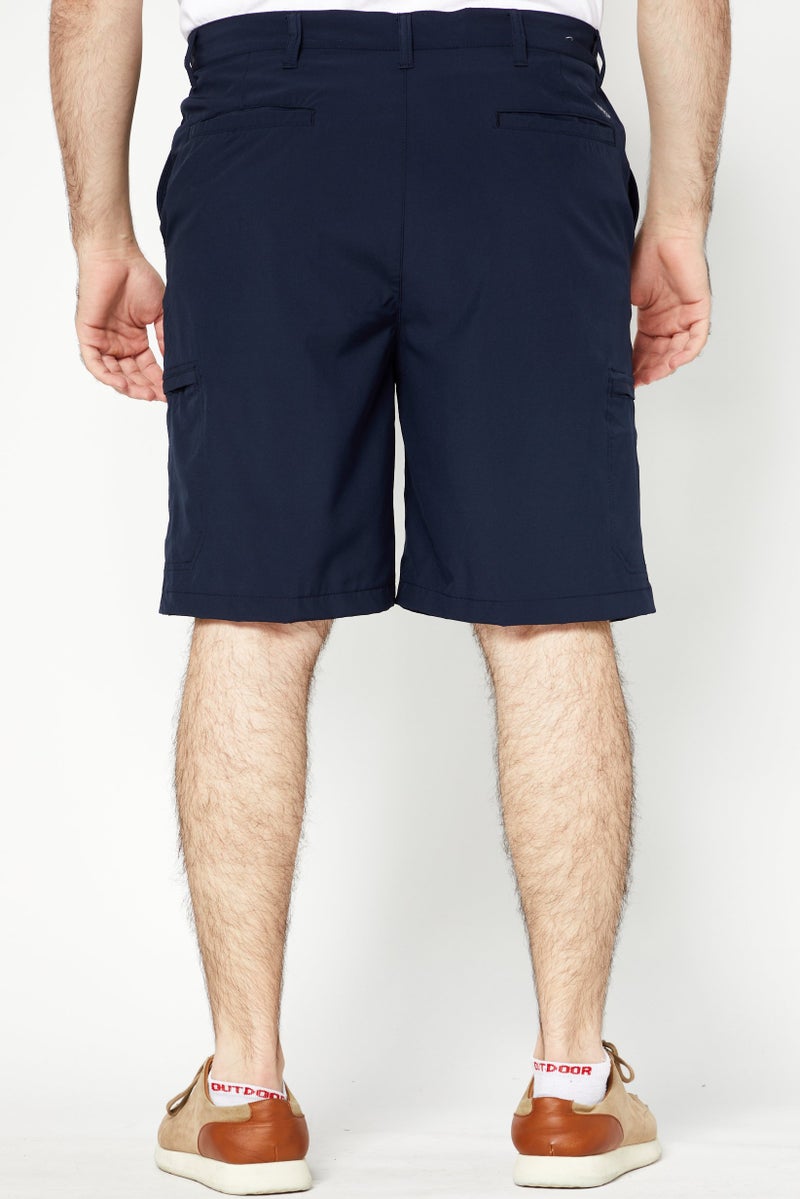 Chaps Men Sportswear Fit Plain 9 Inseam Training Shorts, Navy - Image 4